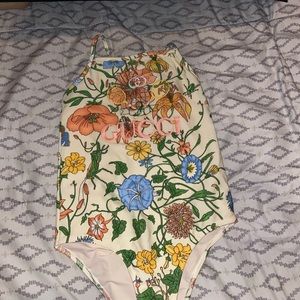 Gucci floral girls bathing suit size 10